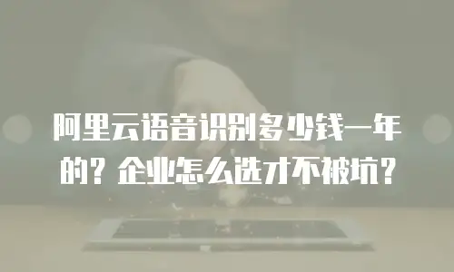 阿里云语音识别多少钱一年的？企业怎么选才不被坑？