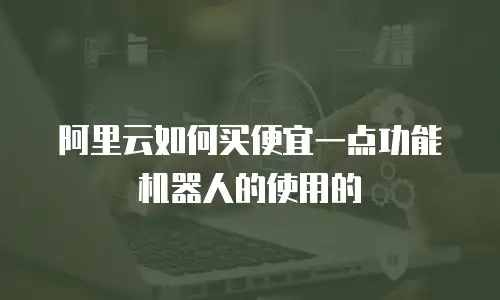 阿里云如何买便宜一点功能机器人的使用的