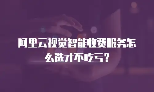 阿里云视觉智能收费服务怎么选才不吃亏？