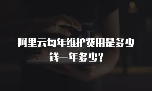 阿里云每年维护费用是多少钱一年多少？