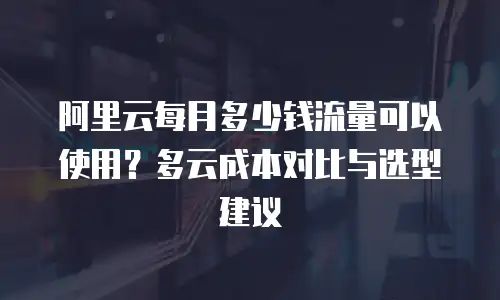 阿里云每月多少钱流量可以使用？多云成本对比与选型建议