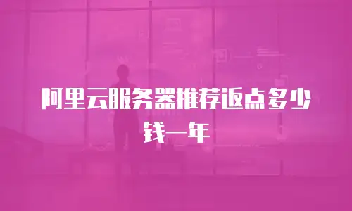 阿里云服务器推荐返点多少钱一年