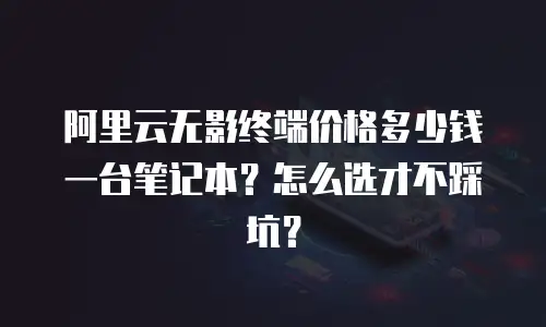 阿里云无影终端价格多少钱一台笔记本？怎么选才不踩坑？