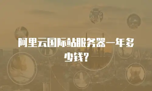 阿里云国际站服务器一年多少钱？