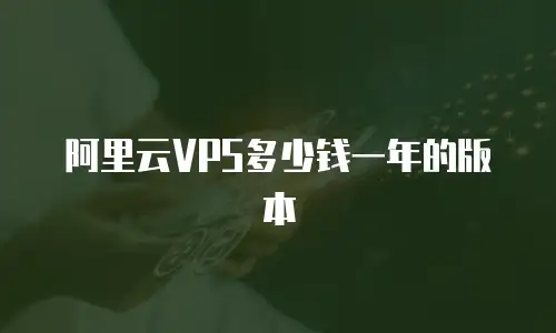 阿里云VPS多少钱一年的版本