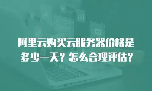 阿里云购买云服务器价格是多少一天？怎么合理评估？