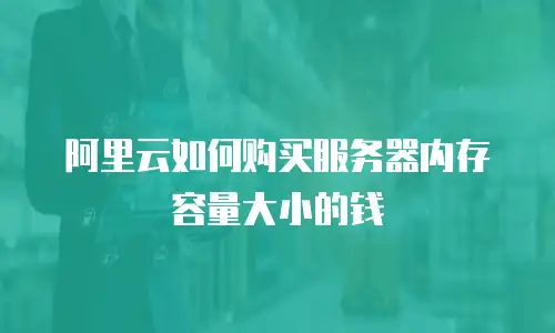 阿里云如何购买服务器内存容量大小的钱
