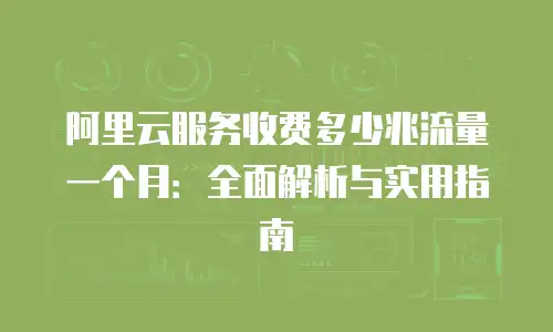 阿里云服务收费多少兆流量一个月：全面解析与实用指南
