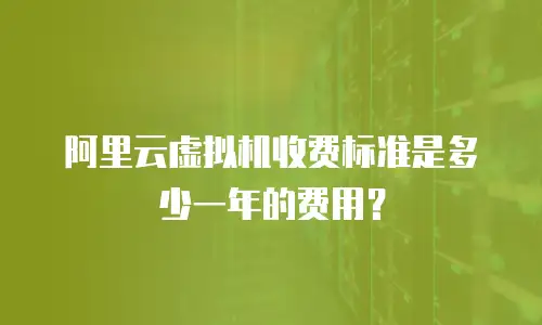 阿里云虚拟机收费标准是多少一年的费用？