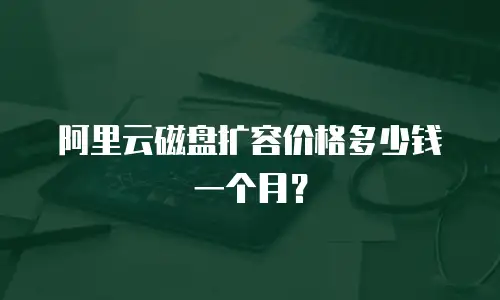 阿里云磁盘扩容价格多少钱一个月？