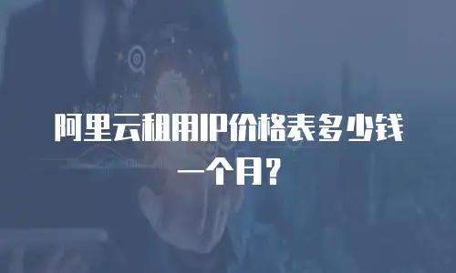 阿里云租用IP价格表多少钱一个月？