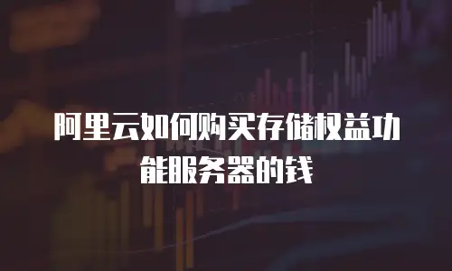 阿里云如何购买存储权益功能服务器的钱