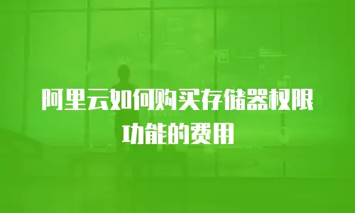 阿里云如何购买存储器权限功能的费用