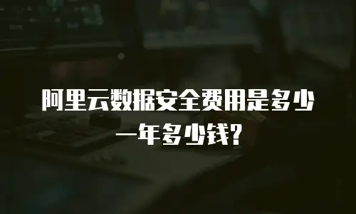 阿里云数据安全费用是多少一年多少钱？