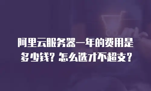 阿里云服务器一年的费用是多少钱？怎么选才不超支？
