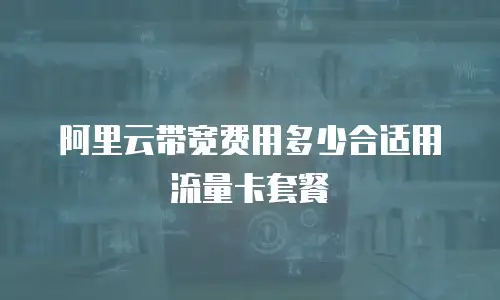 阿里云带宽费用多少合适用流量卡套餐