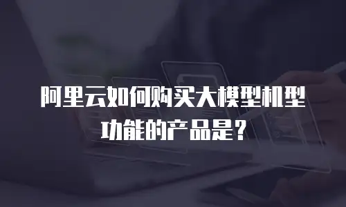 阿里云如何购买大模型机型功能的产品是？