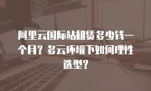 阿里云国际站租赁多少钱一个月？多云环境下如何理性选型？
