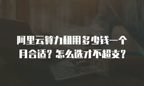 阿里云算力租用多少钱一个月合适？怎么选才不超支？