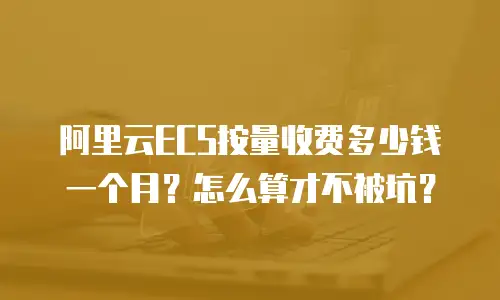阿里云ECS按量收费多少钱一个月？怎么算才不被坑？