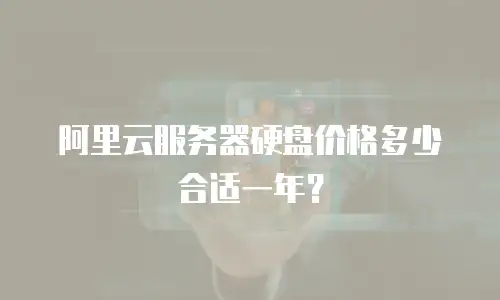 阿里云服务器硬盘价格多少合适一年？