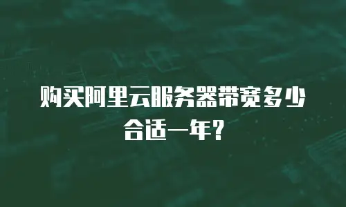 购买阿里云服务器带宽多少合适一年？