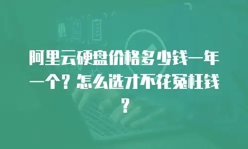 阿里云硬盘价格多少钱一年一个？怎么选才不花冤枉钱？