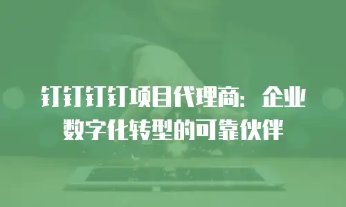 钉钉钉钉项目代理商：企业数字化转型的可靠伙伴