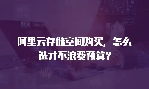 阿里云存储空间购买，怎么选才不浪费预算？