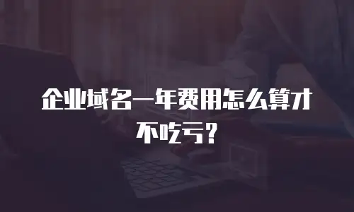 企业域名一年费用怎么算才不吃亏？