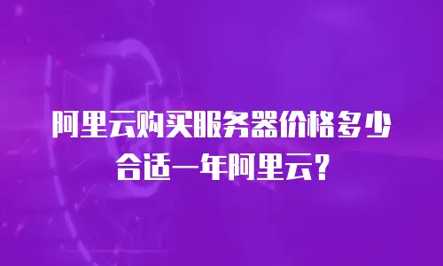 阿里云购买服务器价格多少合适一年阿里云？