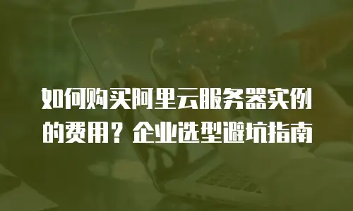 如何购买阿里云服务器实例的费用？企业选型避坑指南