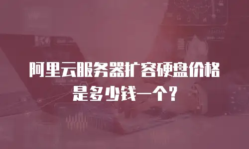 阿里云服务器扩容硬盘价格是多少钱一个？