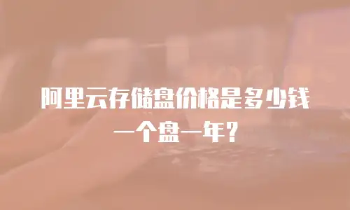 阿里云存储盘价格是多少钱一个盘一年？