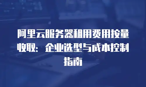 阿里云服务器租用费用按量收取：企业选型与成本控制指南