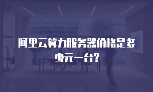 阿里云算力服务器价格是多少元一台？