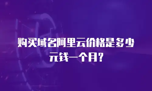 购买域名阿里云价格是多少元钱一个月？