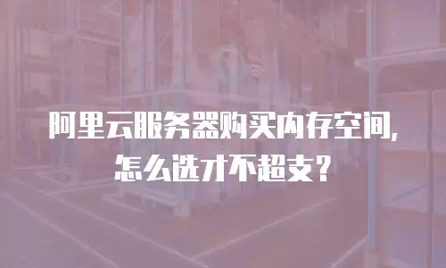 阿里云服务器购买内存空间，怎么选才不超支？