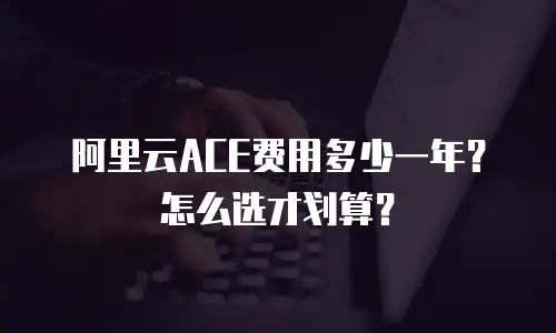阿里云ACE费用多少一年？怎么选才划算？
