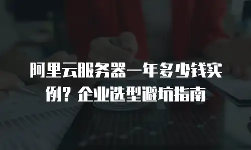 阿里云服务器一年多少钱实例？企业选型避坑指南