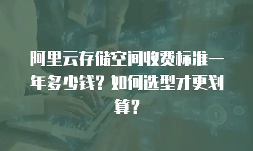阿里云存储空间收费标准一年多少钱？如何选型才更划算？