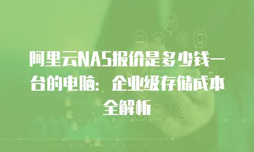 阿里云NAS报价是多少钱一台的电脑：企业级存储成本全解析