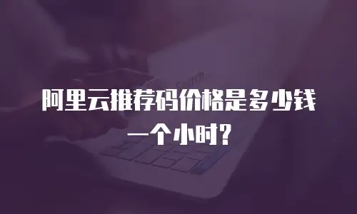 阿里云推荐码价格是多少钱一个小时？