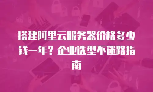 搭建阿里云服务器价格多少钱一年？企业选型不迷路指南