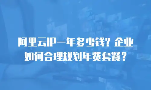 阿里云IP一年多少钱？企业如何合理规划年费套餐？