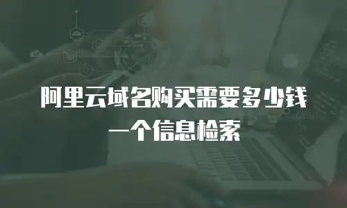 阿里云域名购买需要多少钱一个信息检索