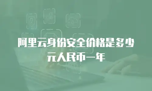 阿里云身份安全价格是多少元人民币一年