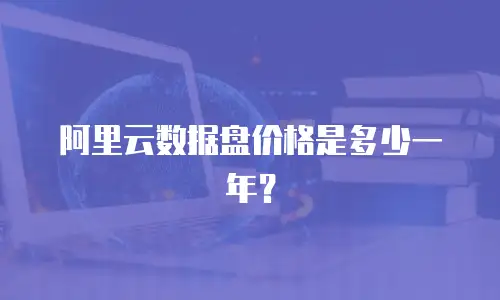 阿里云数据盘价格是多少一年？