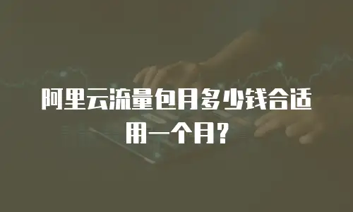 阿里云流量包月多少钱合适用一个月？