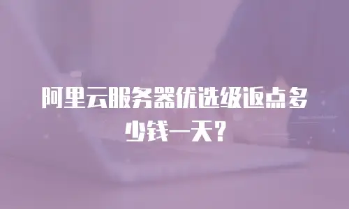 阿里云服务器优选级返点多少钱一天？